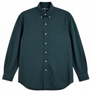 Ralph Lauren Men's Dark Green Button Down Long Sleeve Shirt Size Medium